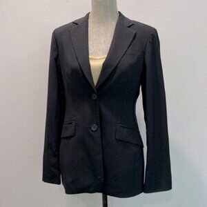 Holt Renfrew Black Wool Classic Blazer